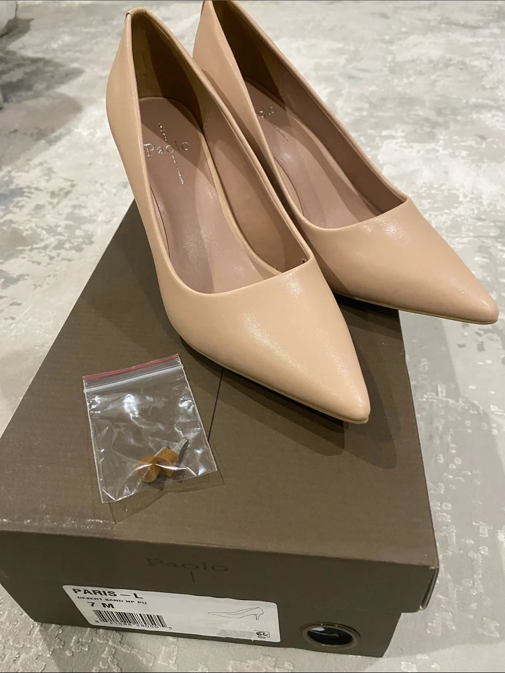 Paolo Linea Nude Pink Pointed Toe Pumps